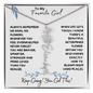 To My Favorite Girl / Birth Flower Name Necklace