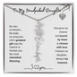 To My Handpicked Daughter/ Personalized Birth Flower Name Necklace