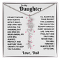 Personalized Daughter Name Necklace with Birth Flower β Gift from Dad