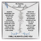 My Darling Granddaughter / Gift from Grandma / Gift from Grandpa / Flower Name Necklace