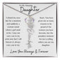 To My Daughter/ So Proud of You / Gift from Mom / Gift from Dad / Flower Name Necklace