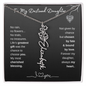 To My Destined Daughter / Chosen by Fate / Birth Flower Name Necklace