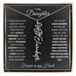 To My Daughter / Gift from Mom / Gift from Dad / Flower Name Necklace