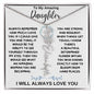 To My Amazing Daughter / Gift from Mom / Gift From Dad / Flower Name Necklace