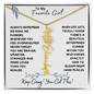 To My Favorite Girl / Birth Flower Name Necklace