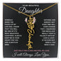 To My Daughter / Hold this close to feel my Love / Gift from Mom / Gift from Dad / Flower Name Necklace