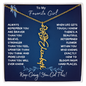 To My Favorite Girl / Determined Flower / Birth Flower Name Necklace