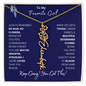 To My Favorite Girl /Beautiful Determined Flower / Birth Flower Name Necklace