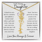 To My Daughter/ So Proud of You / Gift from Mom / Gift from Dad / Flower Name Necklace