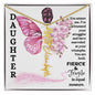 Daughter / Fierce & Fragile / Gift from Mom / Gift from Dad / Flower Name Necklace