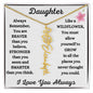 Daughter / Gift from Mom / Gift from Dad / Flower Name Necklace