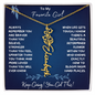 To My Favorite Girl/ Determined Flower/ Birth Flower Name Necklace