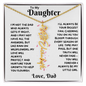 Personalized Daughter Name Necklace with Birth Flower β Gift from Dad
