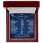 To My Favorite Girl / Determined Flower / Birth Flower Name Necklace