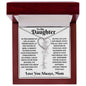To My Daughter / Beautiful Flower /From, Mom / Flower Name Necklace