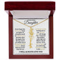 To My Lovely Daughter / Gift from Mom / Gift from Day / Flower Name Necklace