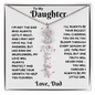 Personalized Daughter Name Necklace with Birth Flower β Gift from Dad