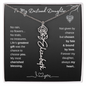 To My Destined Daughter / Chosen by Fate / Birth Flower Name Necklace