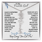 To My Favorite Girl / Birth Flower Name Necklace