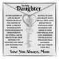 To My Daughter / Beautiful Flower /From, Mom / Flower Name Necklace