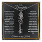 To My Daughter / Gift from Mom / Gift from Dad / Flower Name Necklace