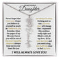 To My Lovely Daughter / Gift from Mom / Gift from Day / Flower Name Necklace