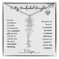 To My Handpicked Daughter/ Personalized Birth Flower Name Necklace