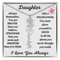 Daughter / Gift from Mom / Gift from Dad / Flower Name Necklace