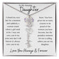 To My Daughter/ So Proud of You / Gift from Mom / Gift from Dad / Flower Name Necklace