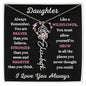 Daughter / Gift from Mom / Gift from Dad / Flower Name Necklace