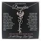 To My Daughter / Hold this close to feel my Love / Gift from Mom / Gift from Dad / Flower Name Necklace