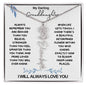 My Darling Granddaughter / Gift from Grandma / Gift from Grandpa / Flower Name Necklace