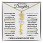 To My Lovely Daughter / Gift from Mom / Gift from Day / Flower Name Necklace