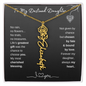 To My Destined Daughter / Chosen by Fate / Birth Flower Name Necklace