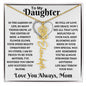 To My Daughter / Beautiful Flower /From, Mom / Flower Name Necklace