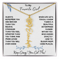 To My Favorite Girl / Determined Flower / BirthFlower Name Necklace