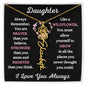 Daughter / Gift from Mom / Gift from Dad / Flower Name Necklace