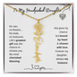 To My Handpicked Daughter/ Personalized Birth Flower Name Necklace