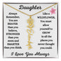 Daughter / Gift from Mom / Gift from Dad / Flower Name Necklace