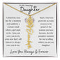 To My Daughter/ So Proud of You / Gift from Mom / Gift from Dad / Flower Name Necklace