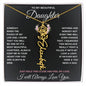 To My Daughter / Hold this close to feel my Love / Gift from Mom / Gift from Dad / Flower Name Necklace