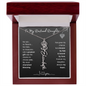 To My Destined Daughter / Chosen by Fate / Birth Flower Name Necklace
