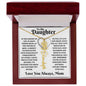 To My Daughter / Beautiful Flower /From, Mom / Flower Name Necklace