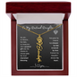 To My Destined Daughter / Chosen by Fate / Birth Flower Name Necklace