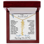 To My Favorite Girl / Determined Flower / BirthFlower Name Necklace