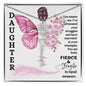 Daughter / Fierce & Fragile / Gift from Mom / Gift from Dad / Flower Name Necklace