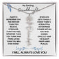 My Darling Granddaughter / Gift from Grandma / Gift from Grandpa / Flower Name Necklace