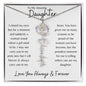 To My Daughter/ So Proud of You / Gift from Mom / Gift from Dad / Flower Name Necklace