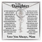 To My Daughter / Beautiful Flower /From, Mom / Flower Name Necklace