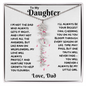 Personalized Daughter Name Necklace with Birth Flower β Gift from Dad